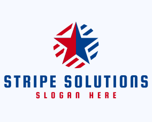 Star Stripes Circle logo design