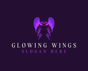 Angel Wings Cherubim logo design