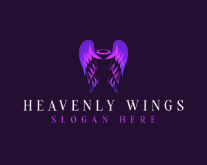 Angel Wings Cherubim logo design