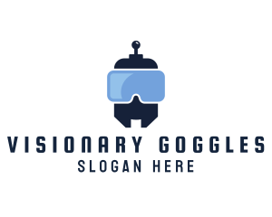 Goggles - Cyber Robot VR Goggles logo design