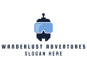 Player - Cyber Robot VR Goggles logo design