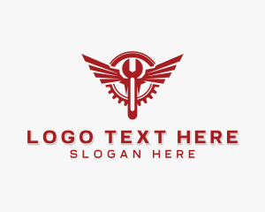 Wrench - Wings Wrench Mechanic logo design