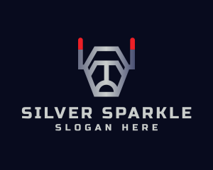 Silver - Silver Robot Dog logo design