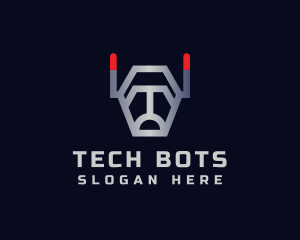 Robotic - Silver Robot Dog logo design