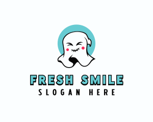 Happy Cartoon Ghost logo design