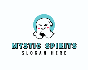 Happy Cartoon Ghost logo design