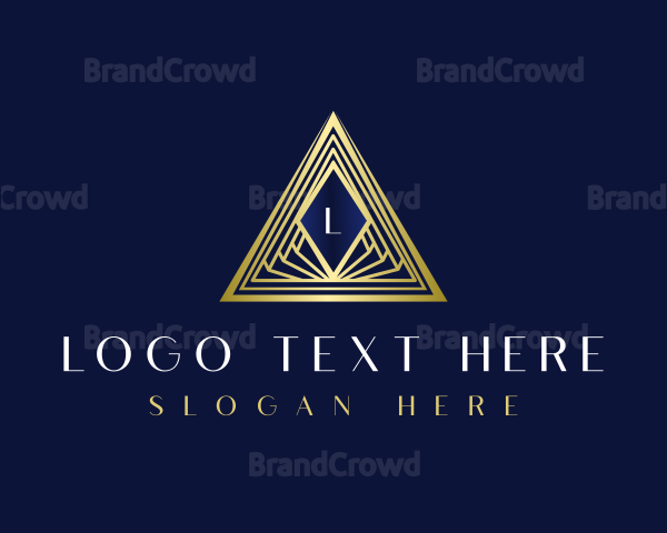 Luxury Gold Pyramid Logo