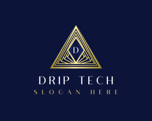 Luxury Gold Pyramid logo design