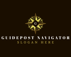 Compass Navigation Nautical logo design