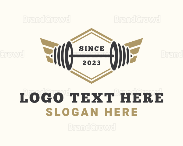 Barbell Weight Fitness Logo