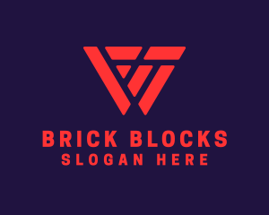 Blocks - Gaming Blocks Letter VW logo design