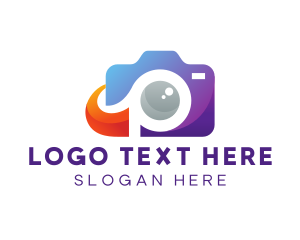 Initial - Colorful Photography Camera logo design