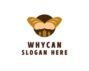 Wheat Bread Loaf Bakery Logo