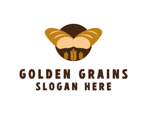 Grains - Wheat Bread Loaf Bakery logo design