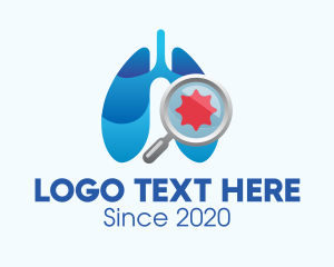 Bronchitis - Respiratory Lungs Check Up logo design