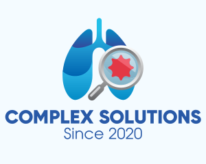 Complication - Respiratory Lungs Check Up logo design