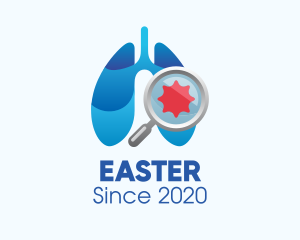 Magnifier - Respiratory Lungs Check Up logo design