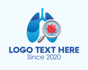 Virus - Respiratory Lungs Check Up logo design
