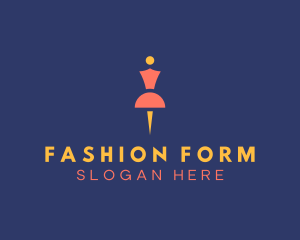 Fashion Dress Pin Clothing logo design