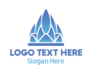 Hindi - Blue Lotus Temple logo design