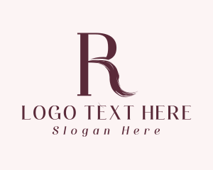 Watercolor - Fashion Boutique Letter R logo design