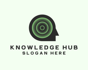 Learn - Artificial Intelligence Head Lab logo design
