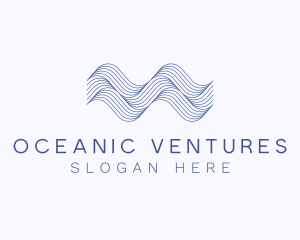 Water Ocean Waves logo design