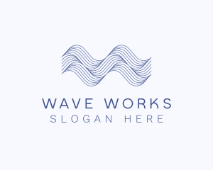 Water Ocean Waves logo design