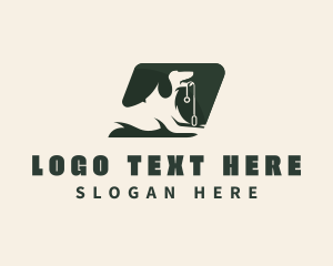 Golden Retriever - Dog Training Leash logo design