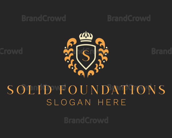 Heraldic Luxury Shield Crown Logo
