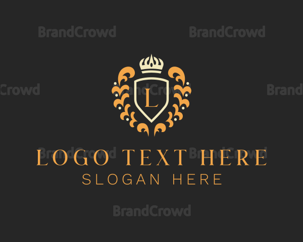 Heraldic Luxury Shield Crown Logo