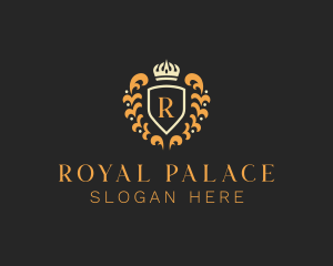 Heraldic Luxury Shield Crown logo design