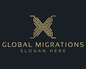 Luxury Premium Firm Letter X logo design