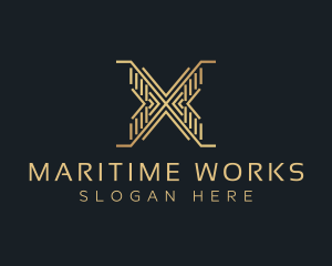 Luxury Premium Firm Letter X logo design