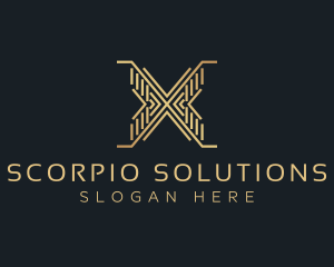 Luxury Premium Firm Letter X logo design