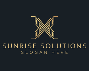 Luxury Premium Firm Letter X logo design