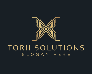 Luxury Premium Firm Letter X logo design