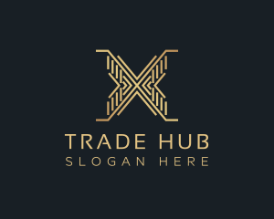 Exchange - Luxury Premium Firm Letter X logo design