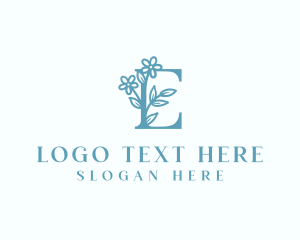 Ornament - Floral Boutique Letter E logo design