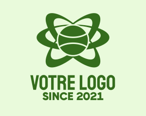 Tennis Player - Green Tennis Orbit logo design