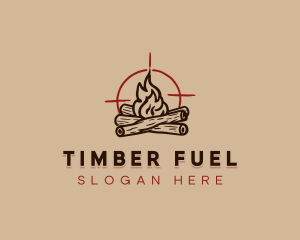 Outdoor Bonfire Camping logo design