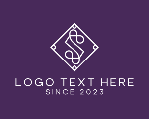 Lettering - Ornate Classic Tile logo design