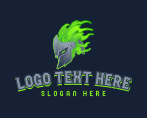 Soldier - Knight Helmet Gaming logo design