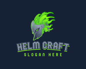Knight Helmet Gaming logo design