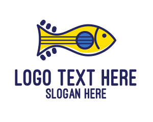 Instrument - Guitar Fish Restaurant logo design
