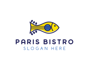 Guitar Fish Restaurant logo design