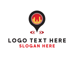 Index - Graph Chart Location logo design