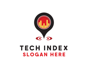 Index - Graph Chart Location logo design