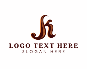 Customize - Generic Retro Brand Letter K logo design