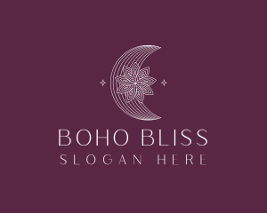 Floral Moon Skincare logo design